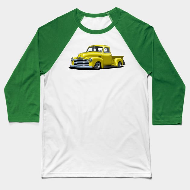 Custom 49 Chevy Pickup Truck Baseball T-Shirt by candcretro